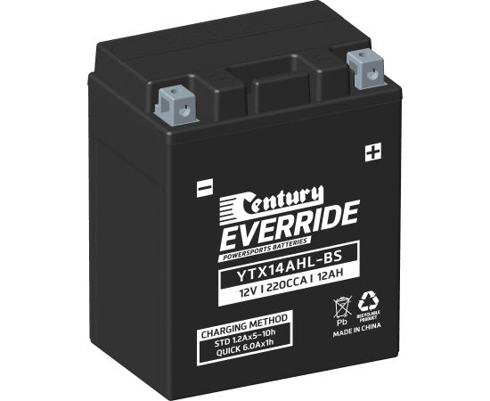 Century Powersports Battery YTX14AHL-BS