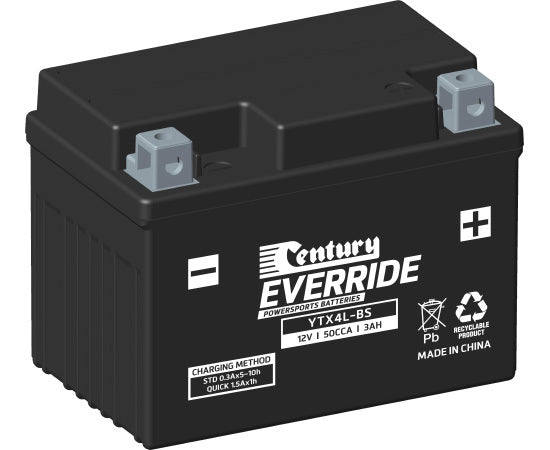 Century EverRide Powersports Battery YTX4L-BS