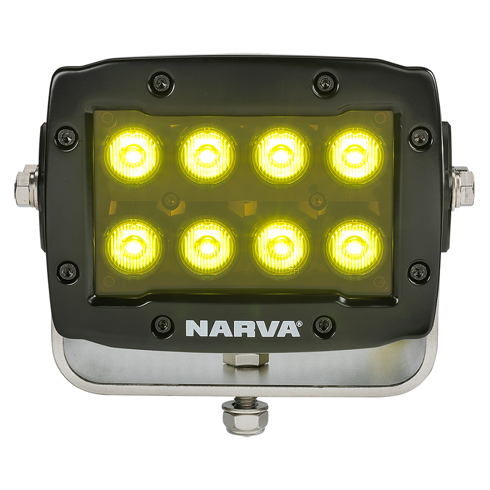 Narva Tremor 8 LED Heavy-Duty Work Lamp - Anti-Glare - Selective Yellow - 73724Y