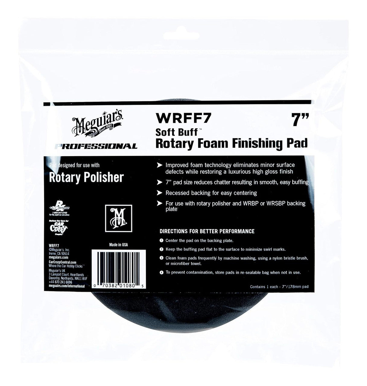 Meguiar's Soft Buff Rotary Foam Finishing Pad