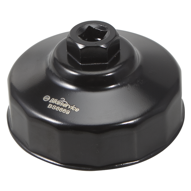 BikeService Cup Oil Filter Wrench - 80mm, 15 Flute - BS6669