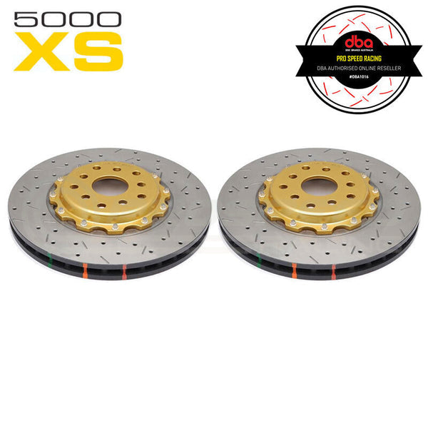 DBA 5000XS Gold 2-Piece Slotted Front Rotors Pair