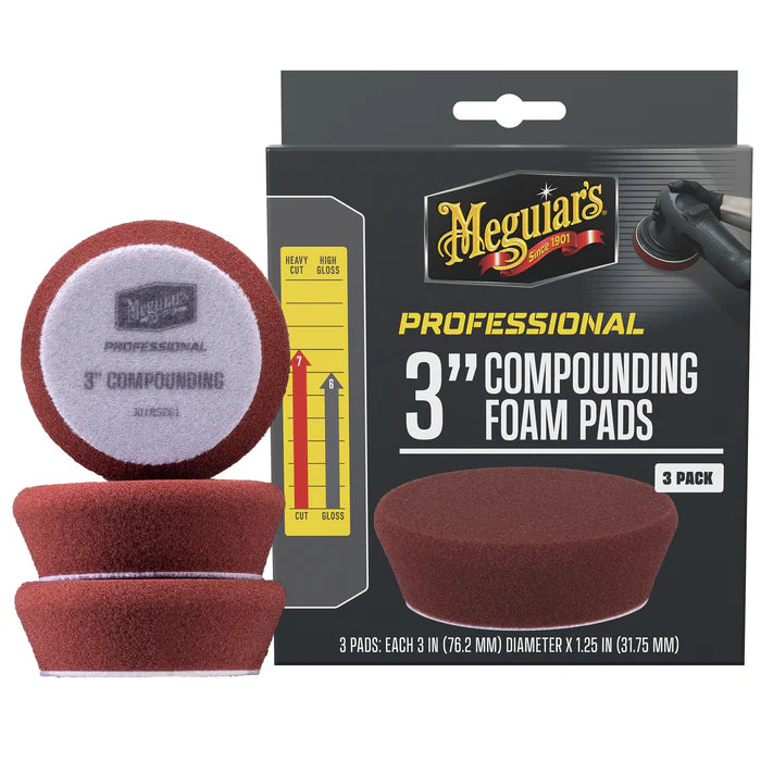 Meguiar's 3 INCH COMPOUNDING FOAM PADS - 3 PACK