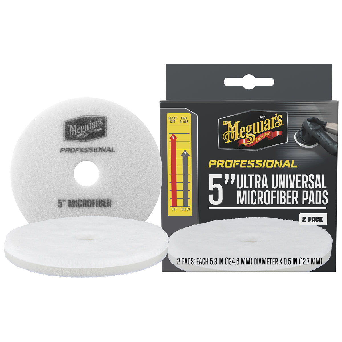 Meguiar's 5 INCH UNIVERSAL MICROFIBER PADS - 2 PACK