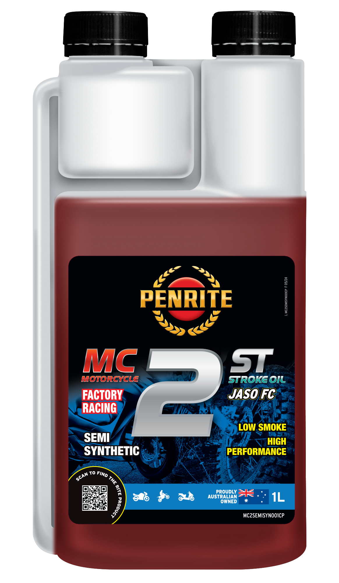 Penrite MC-2ST Semi Synthetic Motorcycle Oil 1 Litre