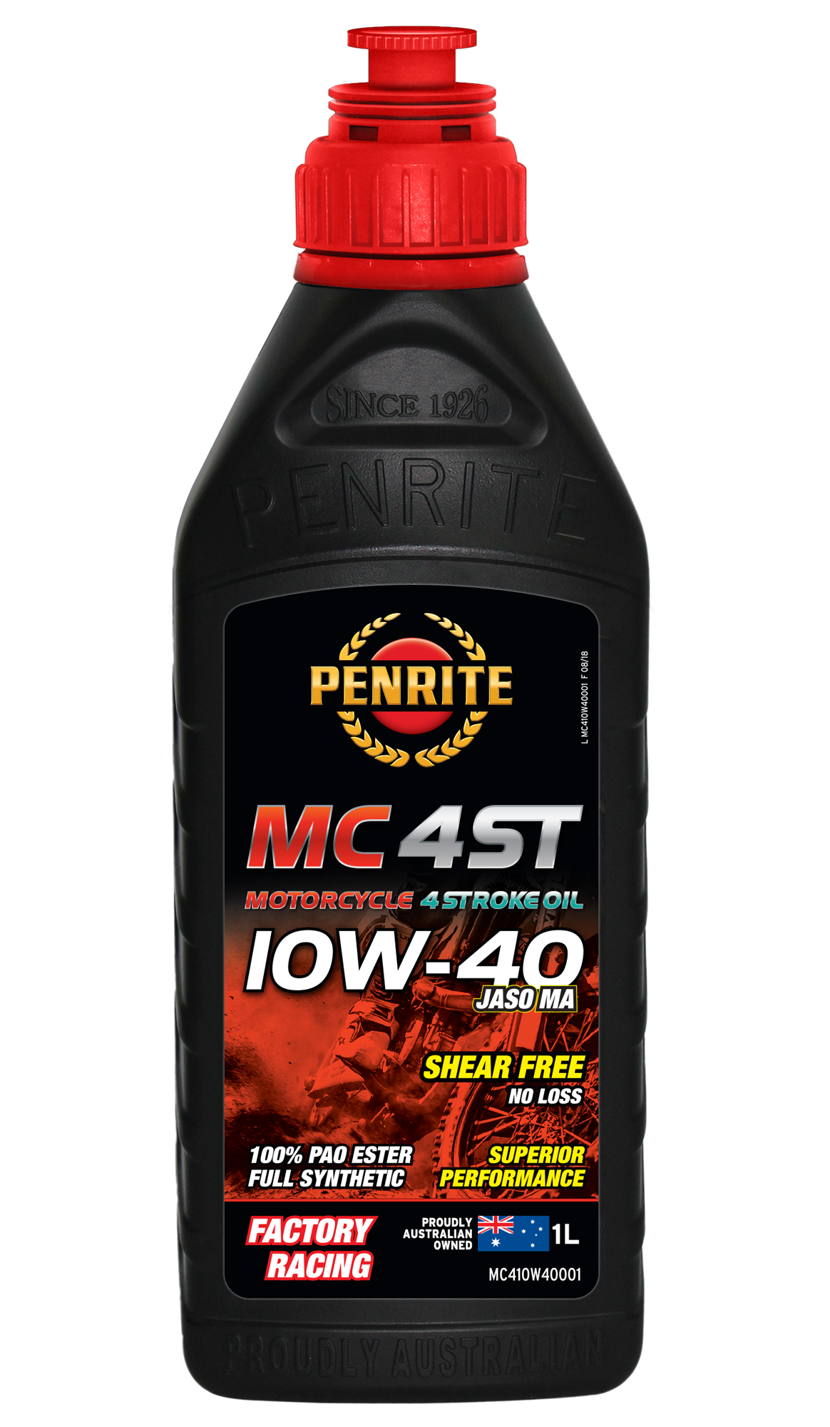 Penrite MC-4 PAO Ester Motorcycle Oil - 10W-40, 1 Litre