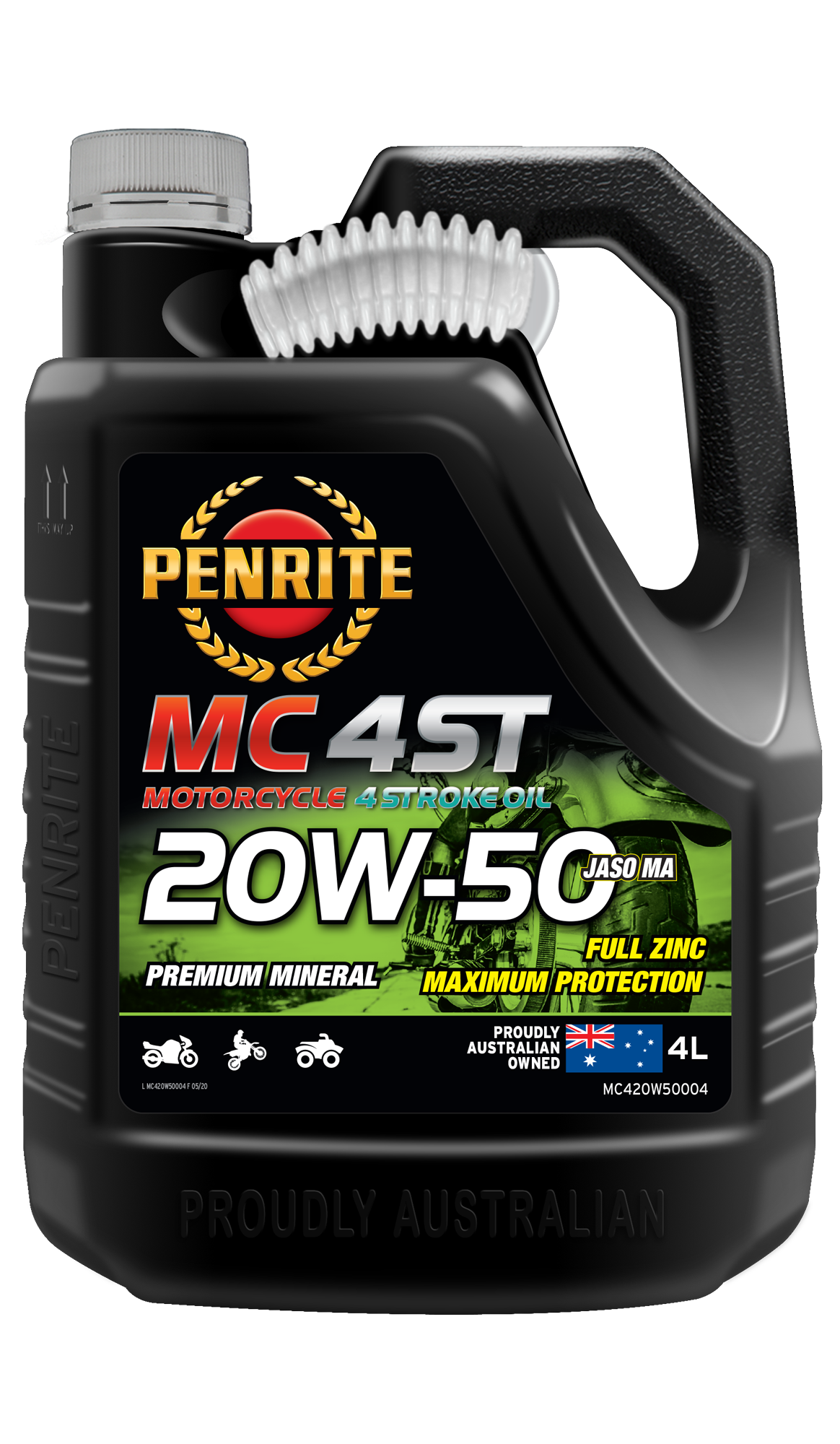Penrite MC-4 Motorcycle Oil - 20W-50, 4 Litre