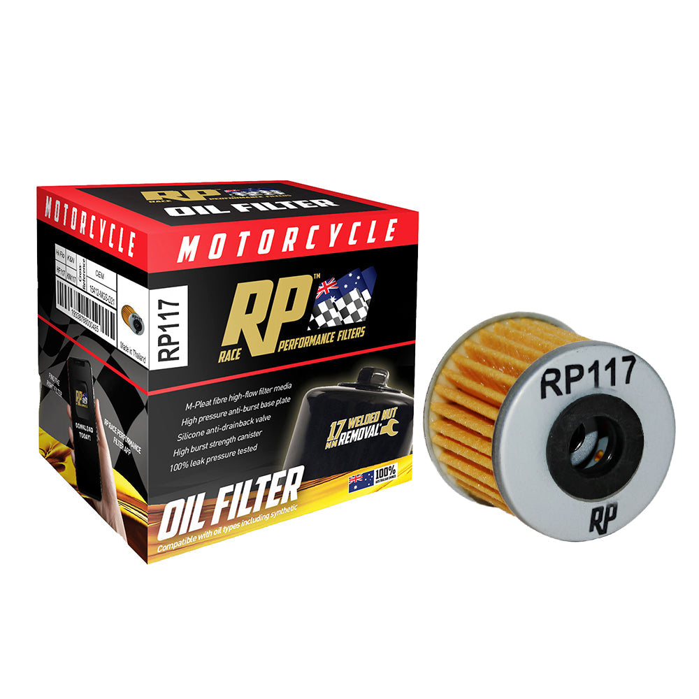 Race Performance Motorcycle Oil Filter - RP117