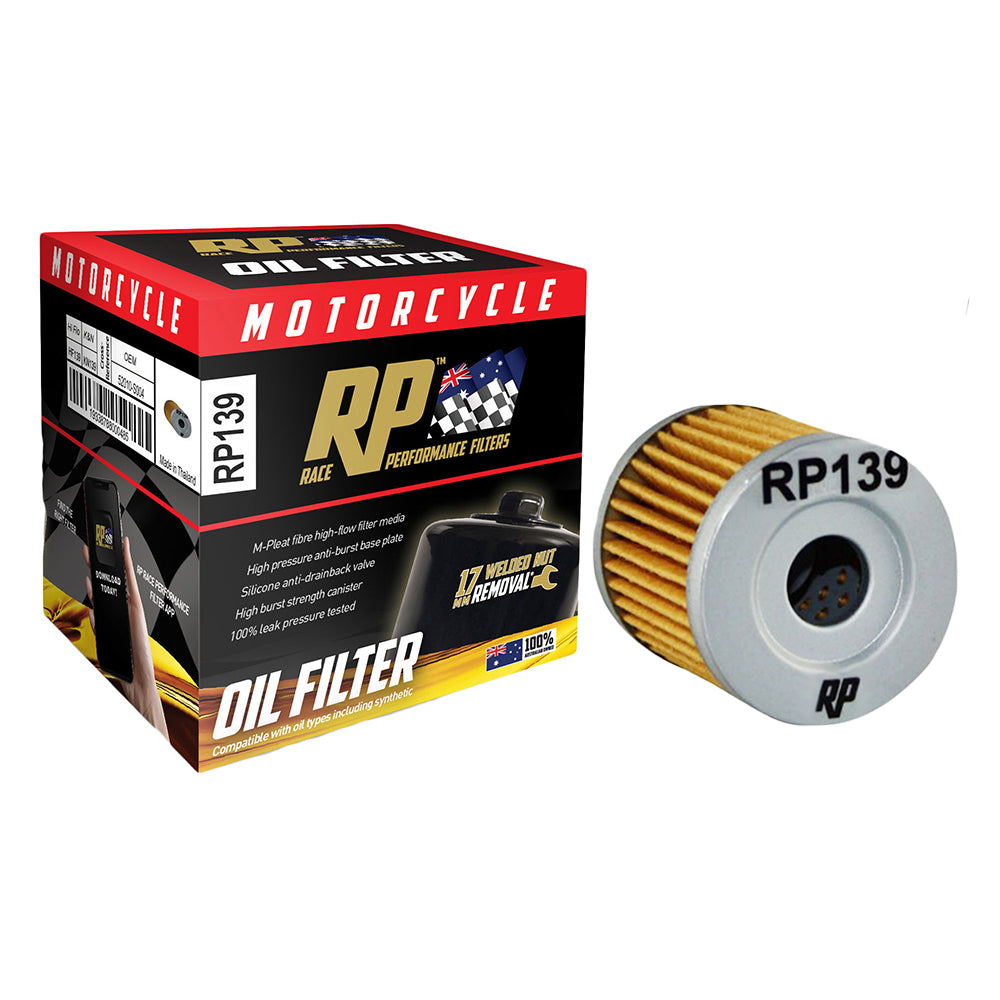 Race Performance Motorcycle Oil Filter RP139