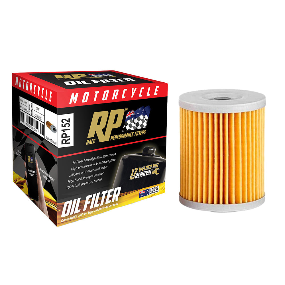 Race Performance Motorcycle Oil Filter RP152