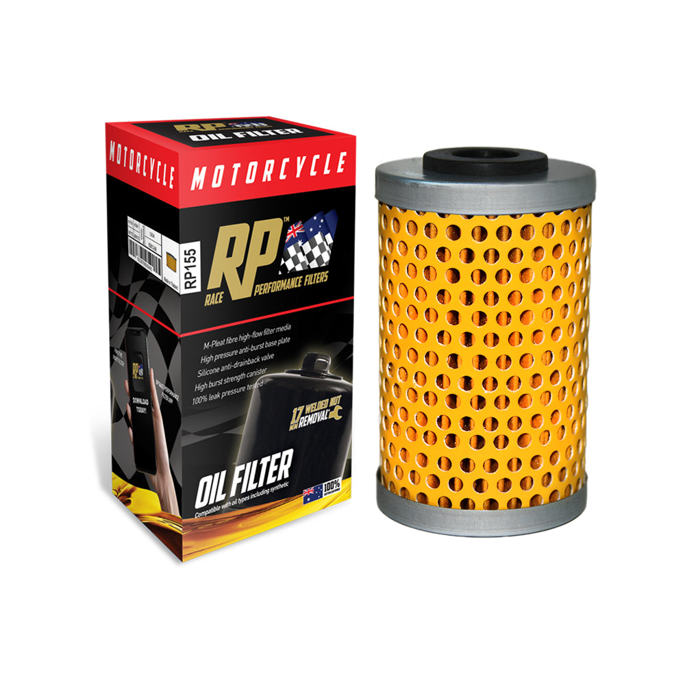 Race Performance Motorcycle Oil Filter RP155