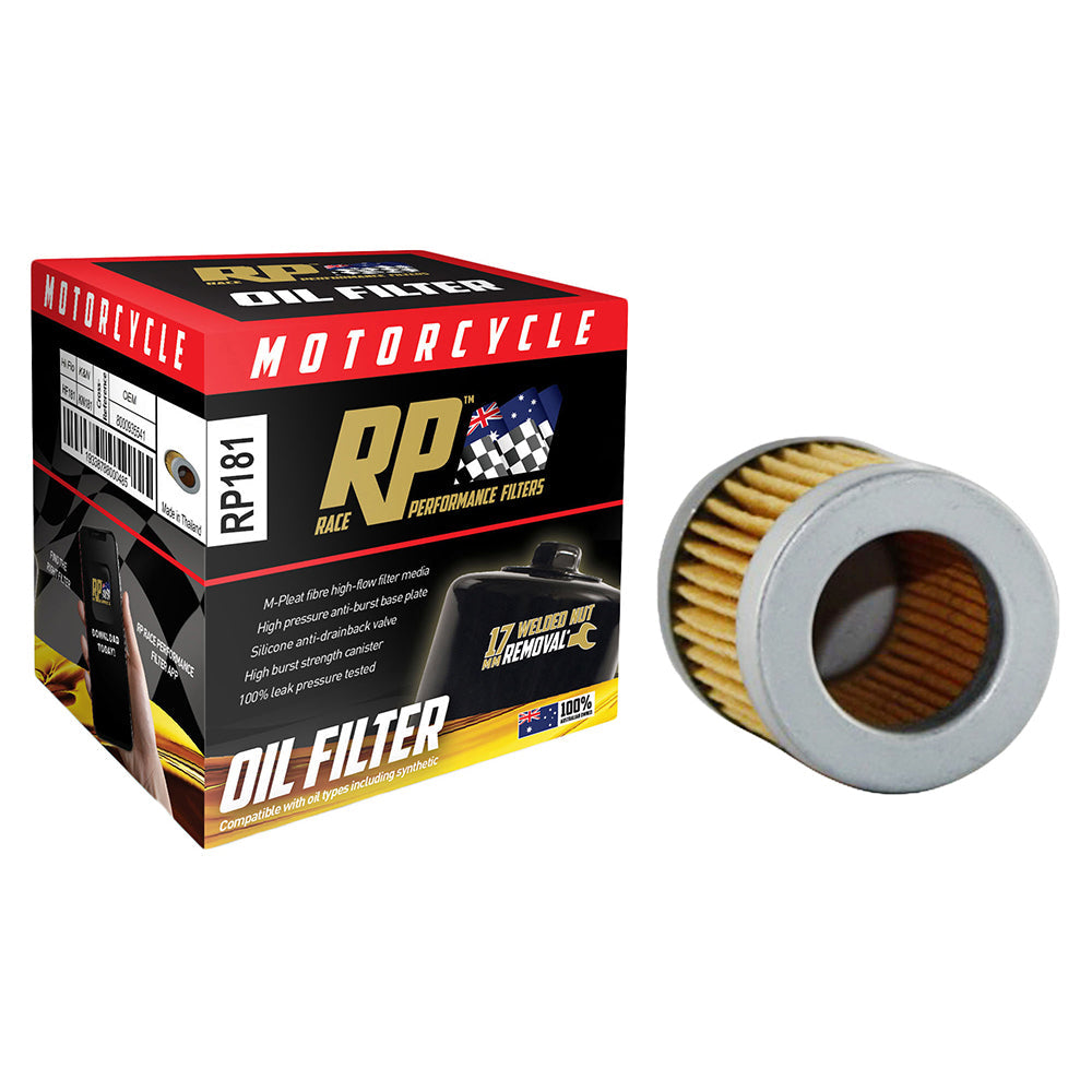 Race Performance Motorcycle Oil Filter - RP181