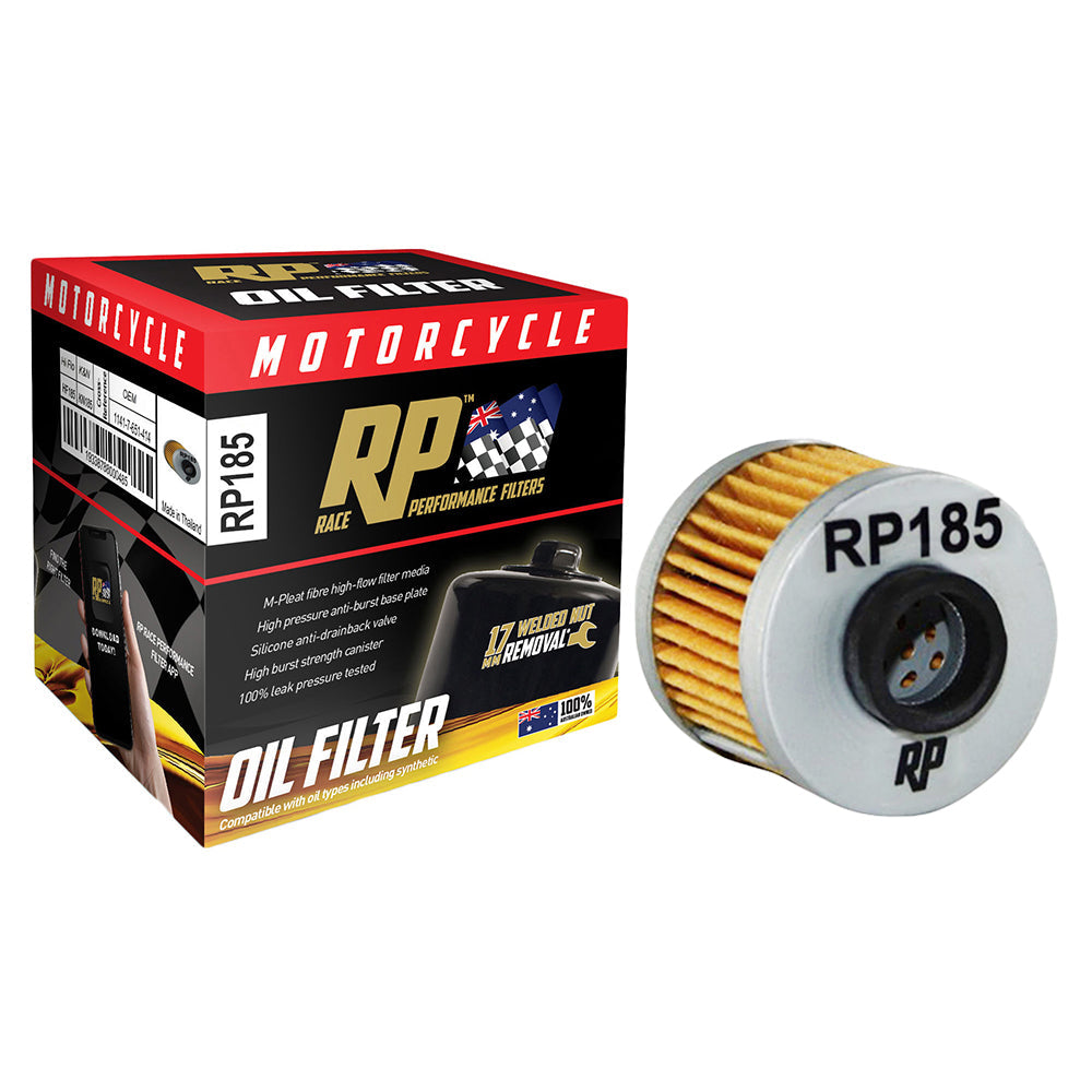 Race Performance Motorcycle Oil Filter - RP185