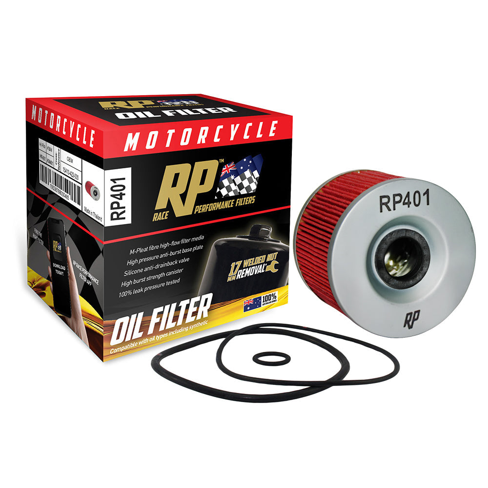 Race Performance Motorcycle Oil Filter RP401