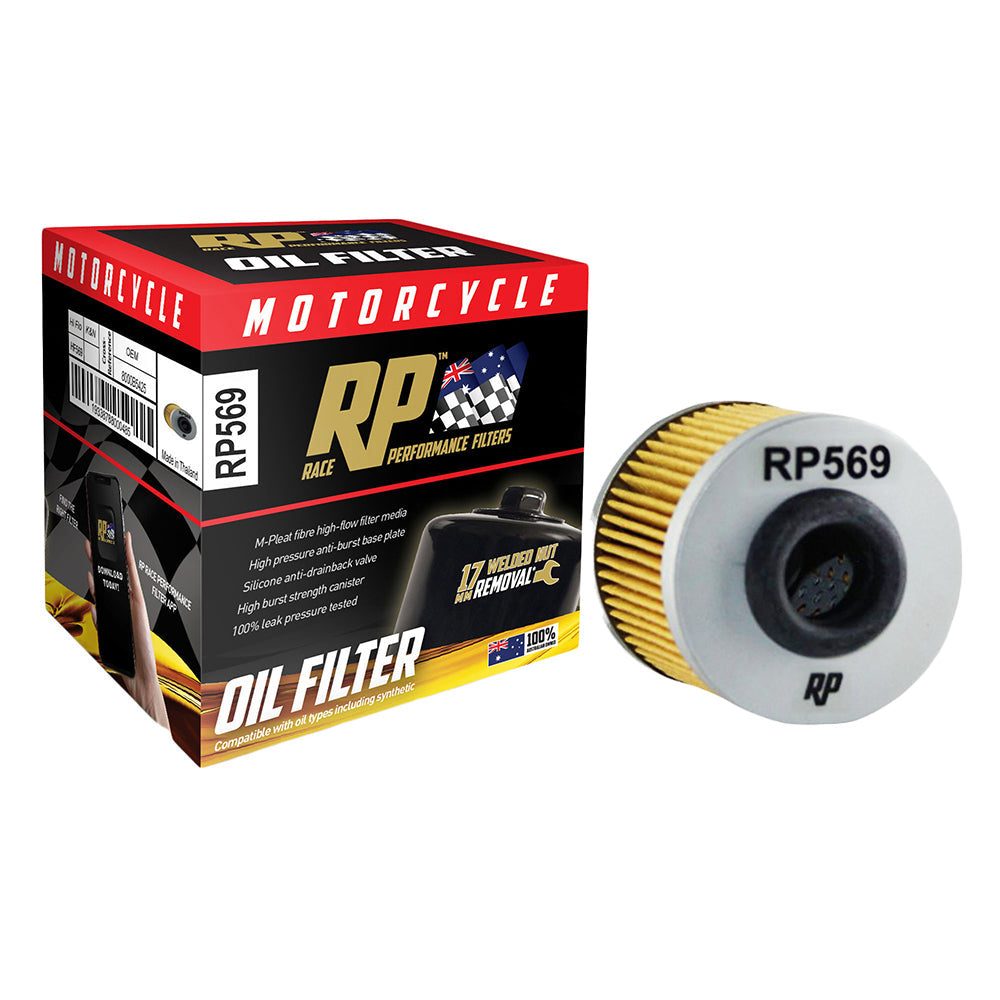 Race Performance Motorcycle Oil Filter - RP569