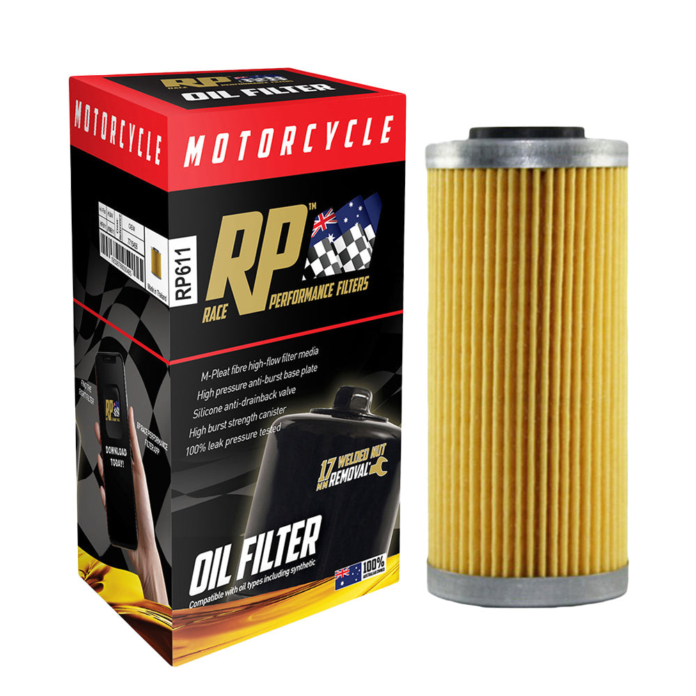 Race Performance Motorcycle Oil Filter - RP611