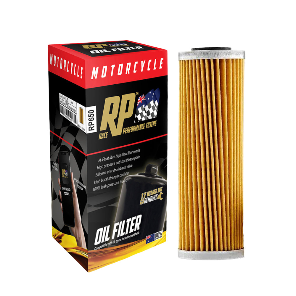Race Performance Motorcycle Oil Filter - RP650