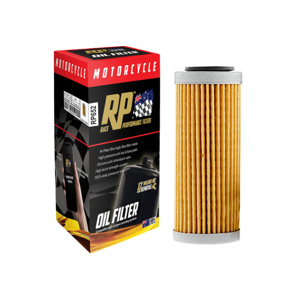 Race Performance Motorcycle Oil Filter RP652