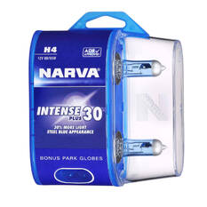 Narva H4 12V 60/55W Intense Plus 30 Headlight Globes Twin Pack | Narva 48472BL2