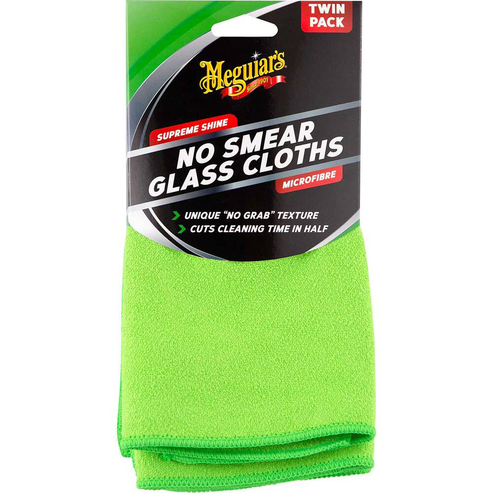 Meguiar's No Smear Glass Cloths - Twin Pack