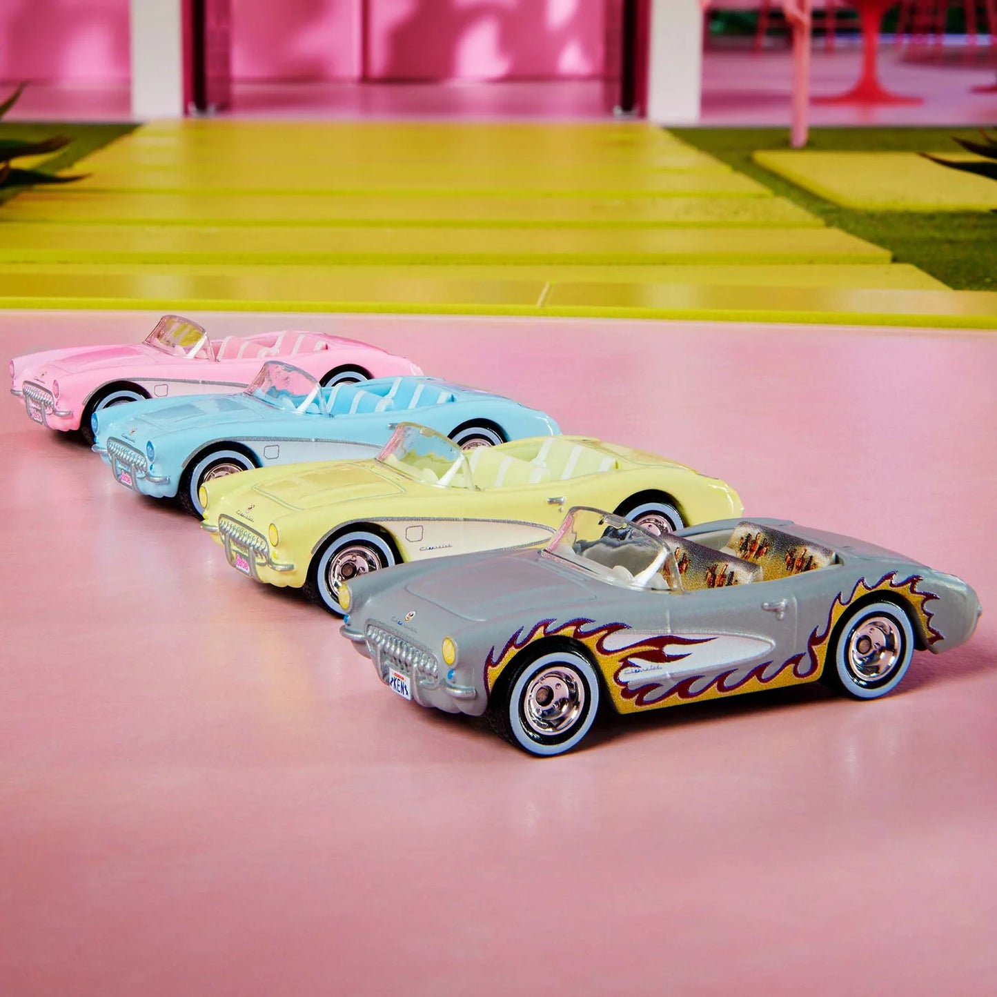 Hot Wheels Premium Barbie The Movie 1956 Corvette Collector Set - 4 Pack