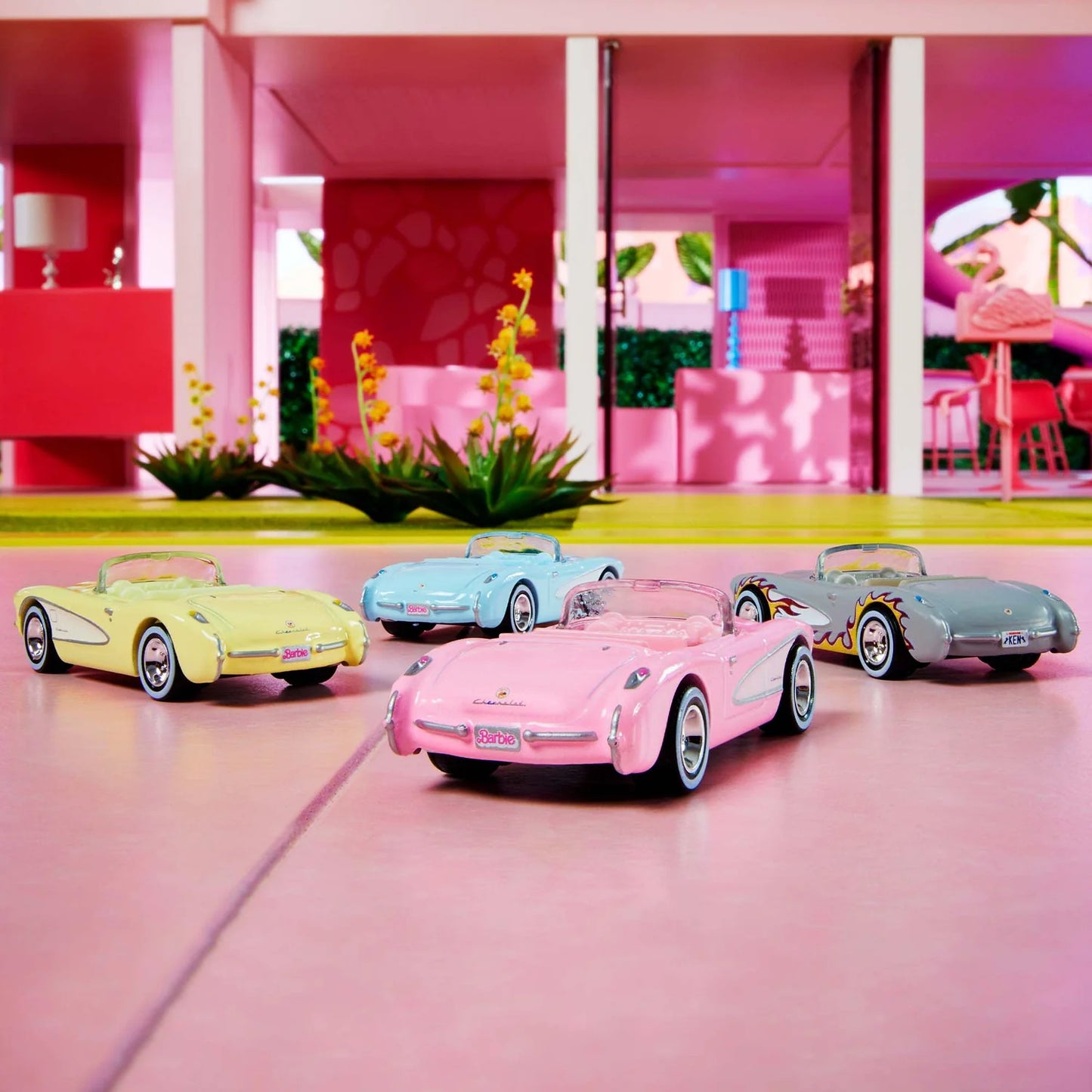 Hot Wheels Premium Barbie The Movie 1956 Corvette Collector Set - 4 Pack