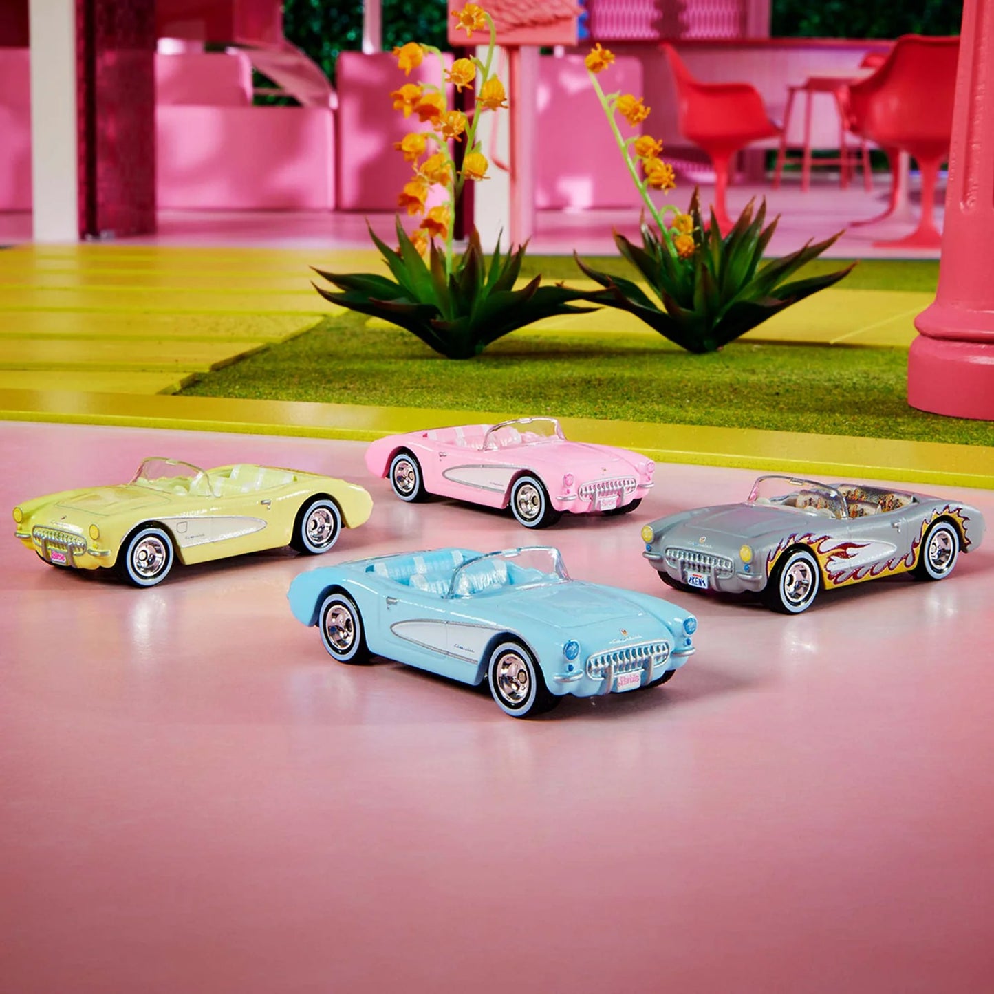 Hot Wheels Premium Barbie The Movie 1956 Corvette Collector Set - 4 Pack