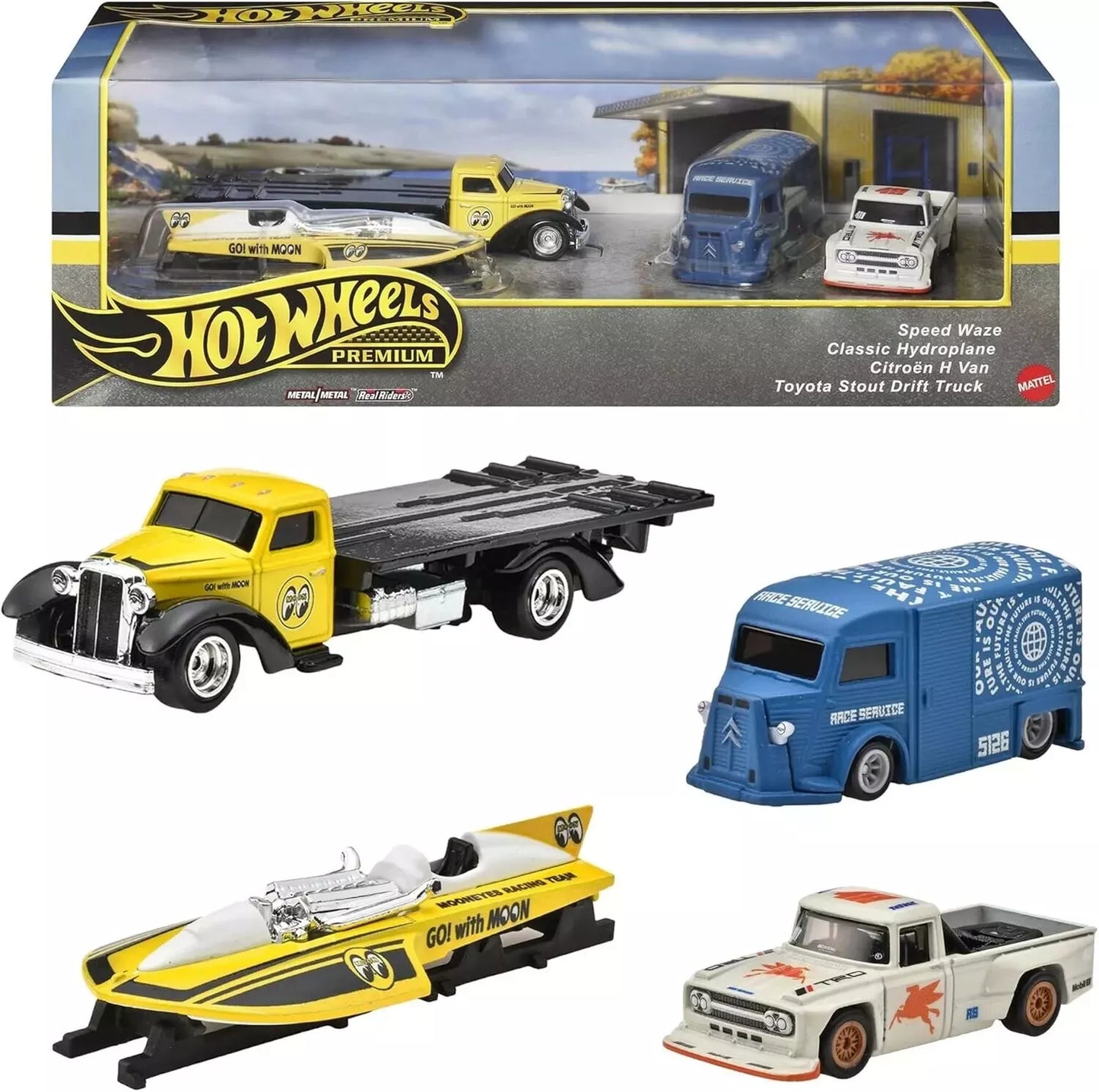 Hot Wheels Premium x Mooneyes x Mobil1 Collector Set HRT51