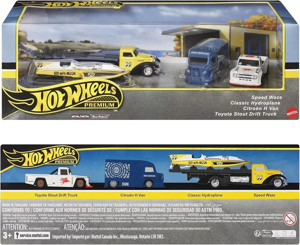 Hot Wheels Premium x Mooneyes x Mobil1 Collector Set HRT51
