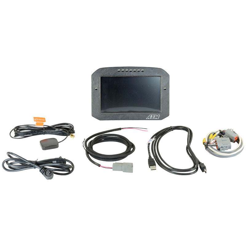 AEM CD-7FL Carbon Flat Panel Digital Racing Dash Display, Logging, Internal GPS Enabled