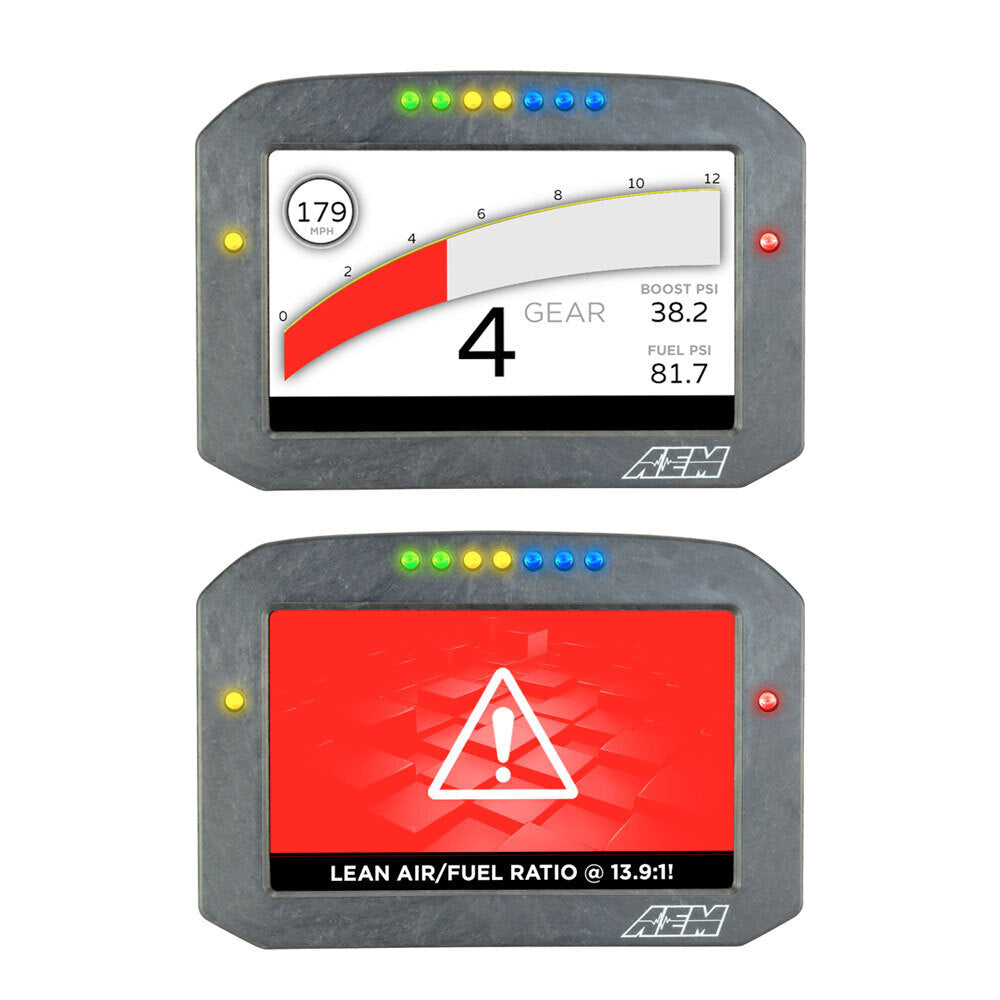 AEM CD-7FL Carbon Flat Panel Digital Racing Dash Display, Logging, Internal GPS Enabled