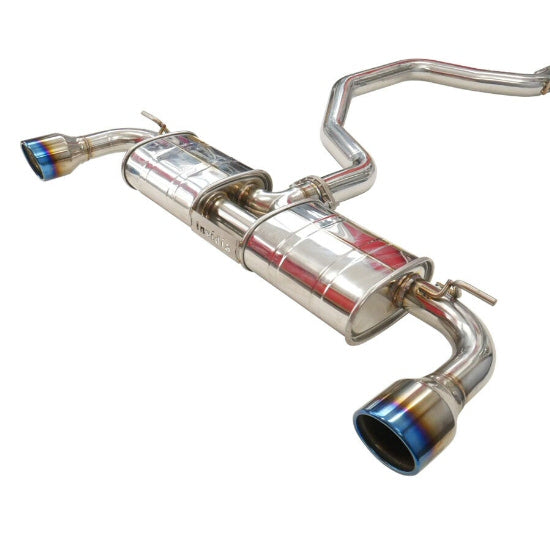 R400 Cat Back Exhaust w/Round Ti Rolled Tips - VW Golf GTI Mk7
