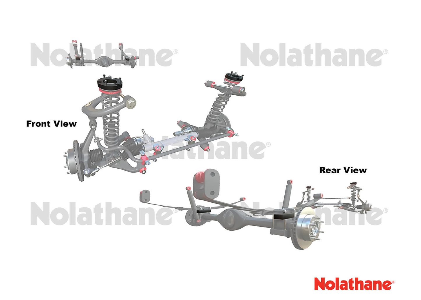 Nolathane 25mm Lift Kit To Suit Mitsubishi Triton ML MN 4WD - 47823