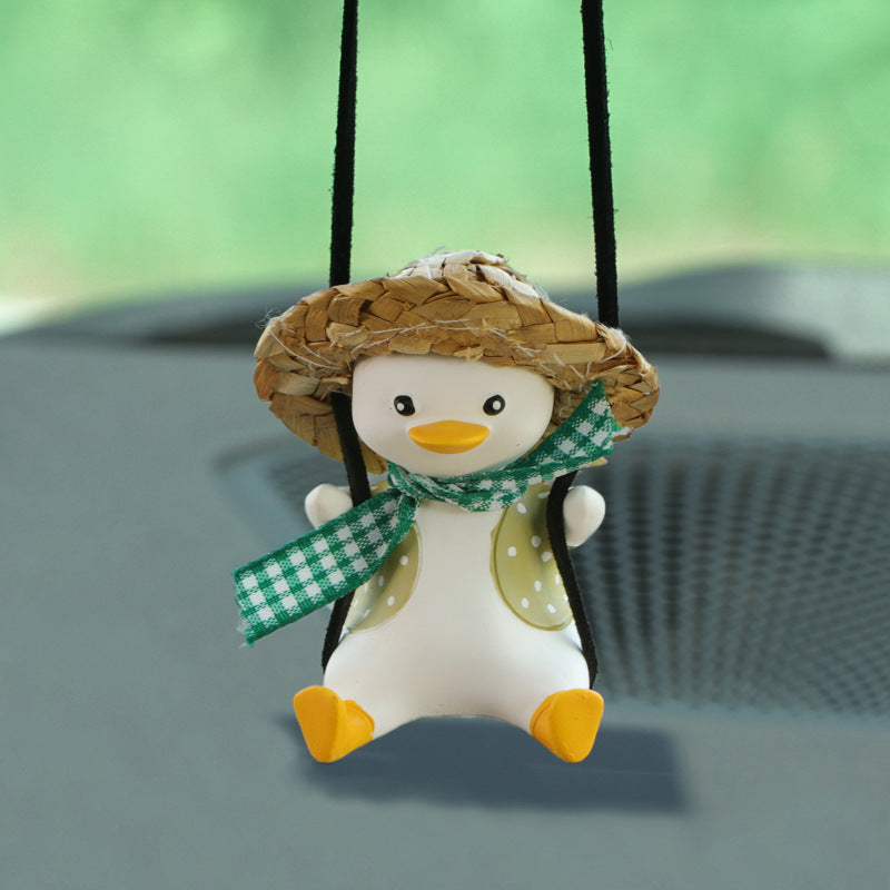 Cute Hanging Duck For Rearview Mirror