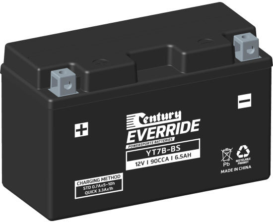 Century Powersports Battery YT7B-BS