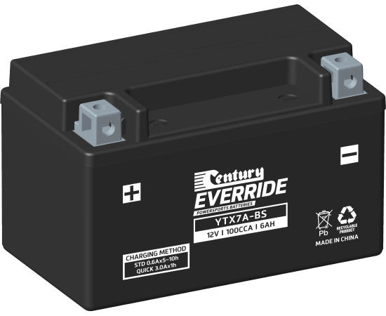 Century EverRide Powersports Battery YTX7A-BS