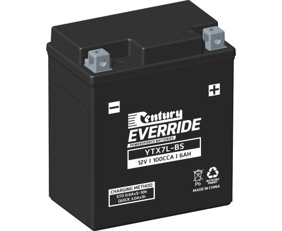 Century EverRide Powersports Battery YTX7L-BS