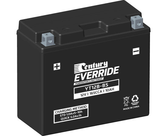 Century EverRide Powersports Battery YT12B-BS
