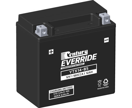 Century EverRide Powersports Battery YTX14-BS
