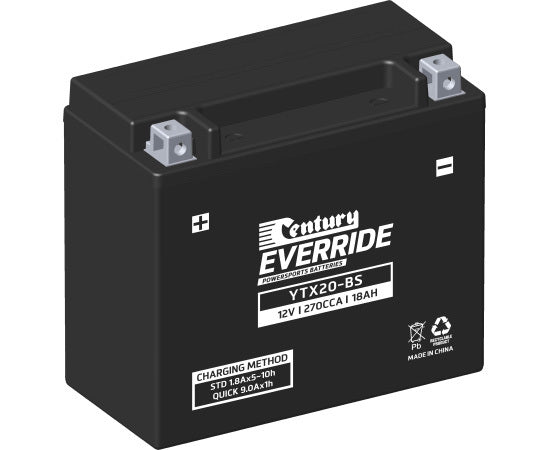 Century Powersports Battery YTX20-BS