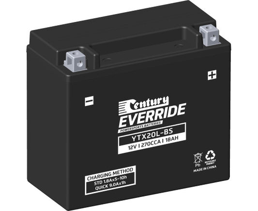 Century EverRide Powersports Battery YTX20L-BS