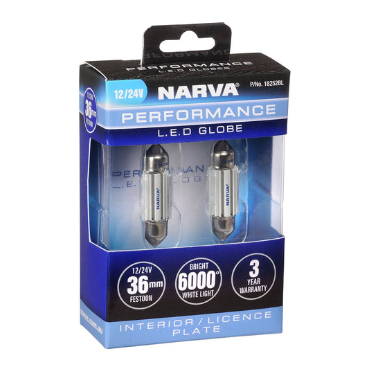 Narva 12/24V 36MM FESTOON LED GLOBE Pair - 18252BL