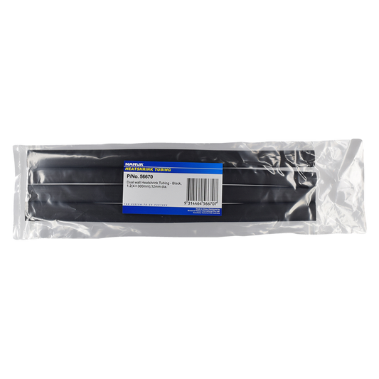 Narva 12mm Black Dual Wall Heatshrink - 56670