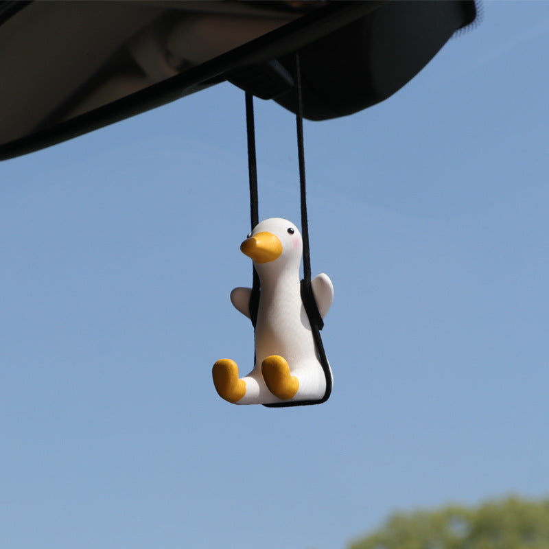 Cute Hanging Duck For Rearview Mirror