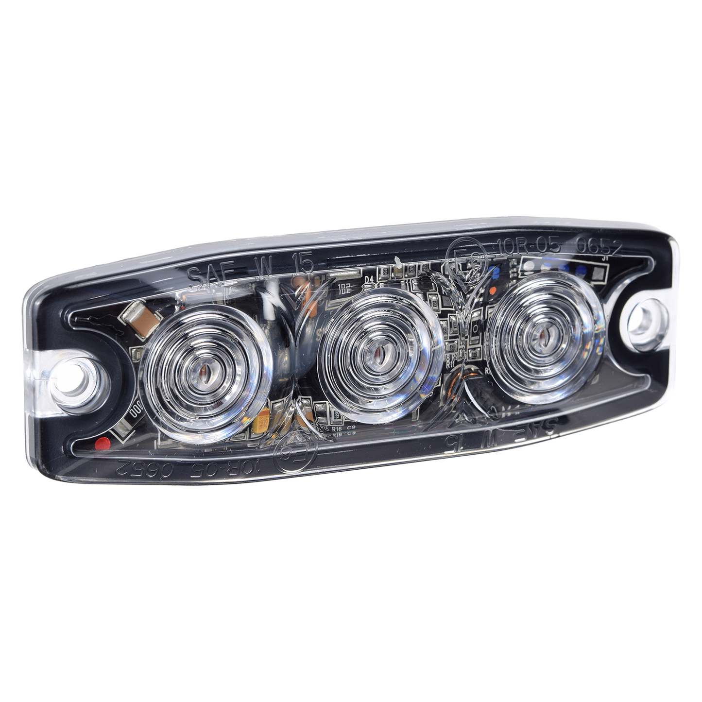 Narva 12/24V High Powered Low Profile LED Warning Light (Blue), 3 x 1W LEDs With 23 Flash Patterns - 85213B