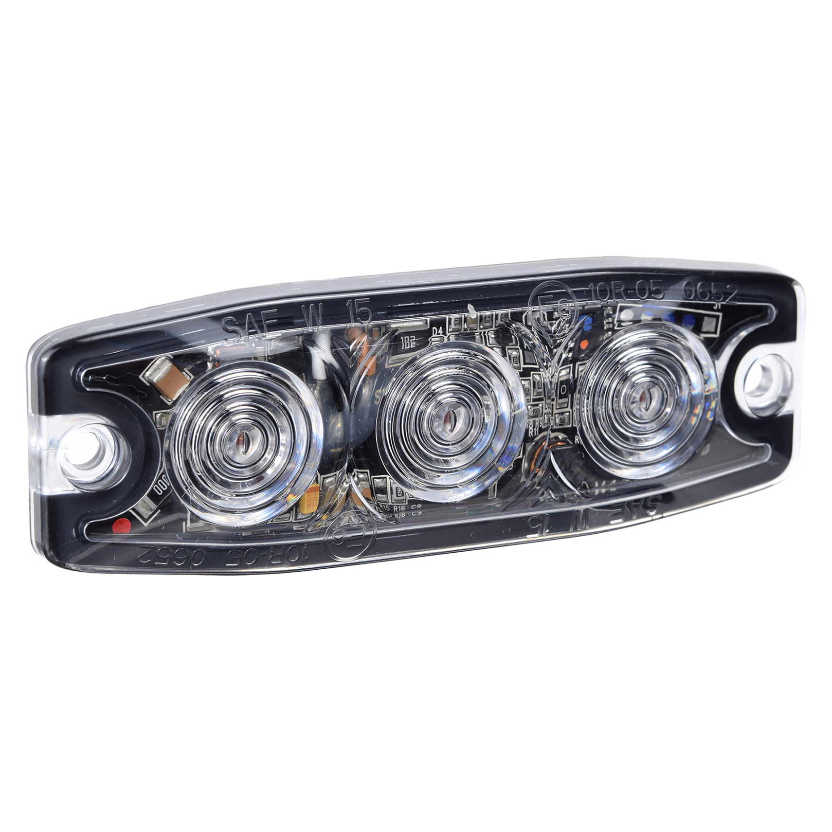 Narva 12/24V High Powered Low Profile LED Warning Light (Blue), 3 x 1W LEDs With 23 Flash Patterns - 85213B