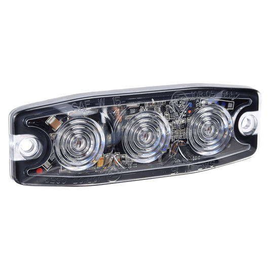 Narva 12/24V High Powered Low Profile LED Warning Light (Blue), 3 x 1W LEDs With 23 Flash Patterns - 85213B