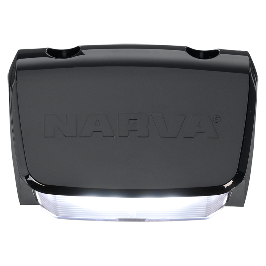 Narva 9-33V Model 80 LED Licence Plate Lamp With Black Base & 2.5m Cable - 98065