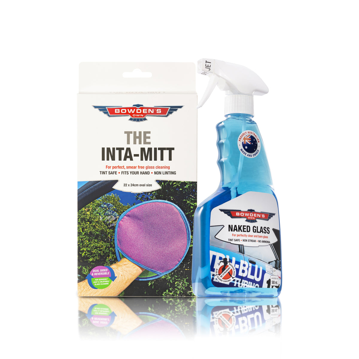 Bowden's Own Naked Glass 500mL and Inta-Mitt Pack BONIP