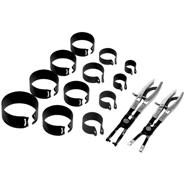 BikeService Piston Ring Compressor Set - 35mm-111mm, 1 3/8-4 3/8 Inch - BS3032